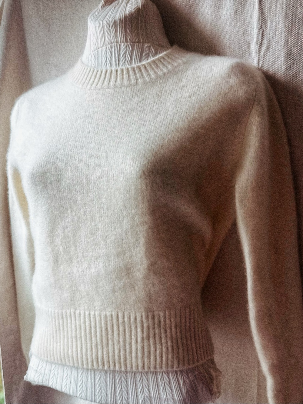 🤍🍮 Italic 100% Cashmere • Vanilla Custard Mock Neck Sweater 🍮🤍 Ivory